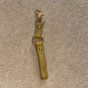 Leather Mustard Yellow Keychain